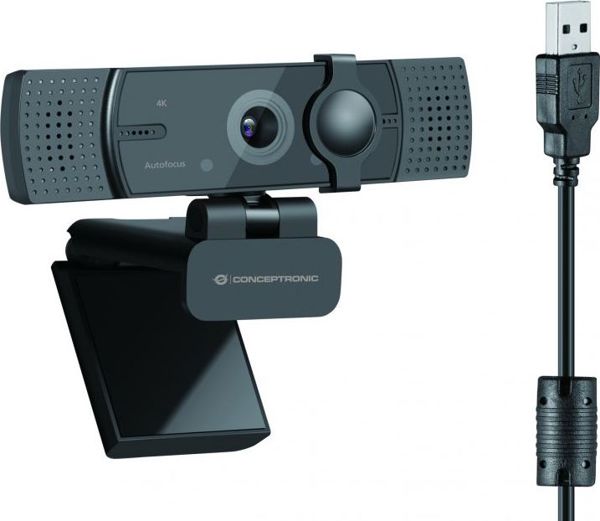 Conceptronic AMDIS08B Web Camera 4K UHD Με Αυτόματη Εστίαση - Μαύρη