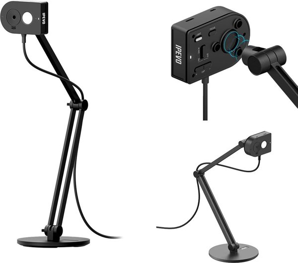 Κάμερα διαδικτύου Ipevo Ipevo DOK MP-8M UHD 4K 8MP με σφιγκτήρα και βάση μαύρη