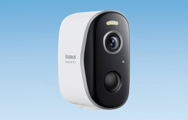 Εξωτερική Κάμερα Baseus N1 Plus, Wi-Fi Ασύρματη Κάμερα Ασφαλείας με Περιστρεφόμενη Κεφαλή, Λευκή