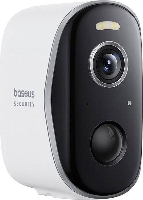 Εξωτερική Κάμερα Baseus N1 Plus, Wi-Fi Ασύρματη Κάμερα Ασφαλείας με Περιστρεφόμενη Κεφαλή, Λευκή