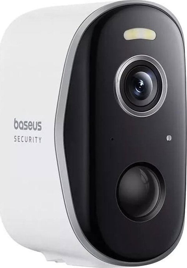 Εξωτερική Κάμερα Baseus N1 Plus, Wi-Fi Ασύρματη Κάμερα Ασφαλείας με Περιστρεφόμενη Κεφαλή, Λευκή