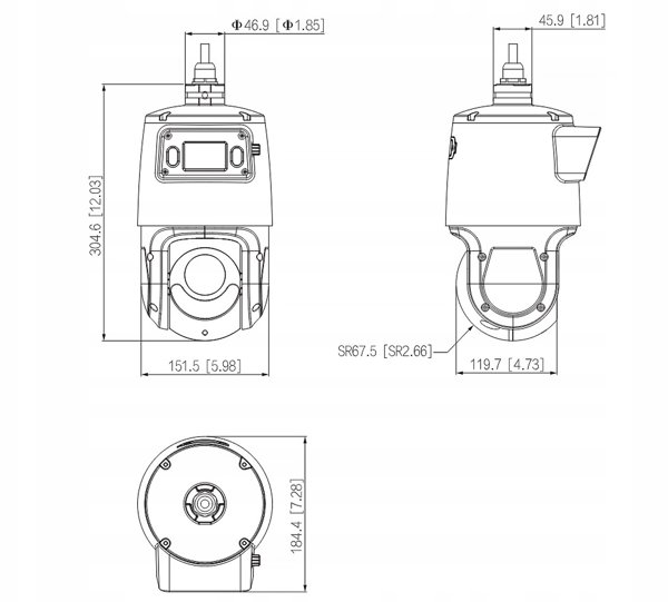 KAMERA IP SZYBKOOBROTOWA SDT4E425-4F-GB-A-PV1-S2 PANORAMICZNA TiOC WizSense Smart Dual Light - 4&nbsp|Mpx 5&nbsp|... 125&nbsp|mm, 2.8&nbsp|mm DAHUA