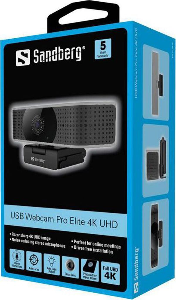 Κάμερα διαδικτύου Sandberg USB Webcam Pro Elite 4K UHD (134-28)