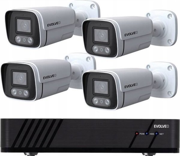 Kamera IP Evolveo EVOLVEO kamerový systém Detective POE8 SMART, 4 kamery