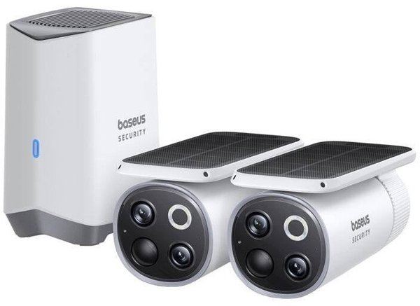 Baseus S1 Pro 3K Dual Κάμερα Εξωτερικού Χώρου (Λευκή)