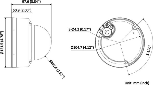 Hikvision DS-2CD1763G2-LIZU IP Κάμερα Dome 6MP, Βανδαλισμού, Φακός 2.8-12mm