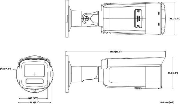 Hikvision DS-2CD2T66G2H-2I IP Κάμερα Ασφαλείας 6MP, 2.8mm, Αδιάβροχη, Λευκό