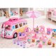 Παιδικό κάμπερ Ice Cream Car για κούκλες ροζ