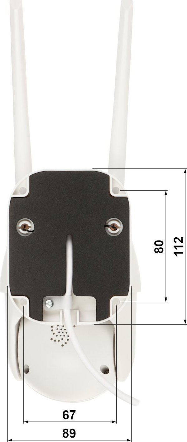 APTI-W31S2-TUYA Εξωτερική Περιστρεφόμενη Κάμερα IP Wi-Fi 3.0 Mpx Tuya Smart