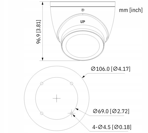 KAMERA AHD, HD-CVI, HD-TVI, PAL HAC-HDW1801T-IL-A-0280B-S3-DIP Smart Dual Light - 8&nbsp|Mpx 2.8&nbsp|mm DAHUA