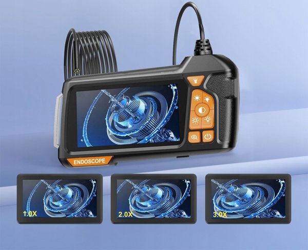 Kamera Inspekcyjna Endoskop Sztywny Elastyczny 2m Ekran Hd Ips 4.3” Ip67 / Az-m40-d