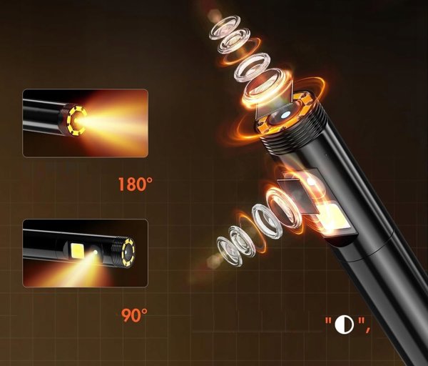 Kamera Inspekcyjna Endoskop Sztywny Elastyczny 2m Ekran Hd Ips 4.3” Ip67 / Az-m40-d