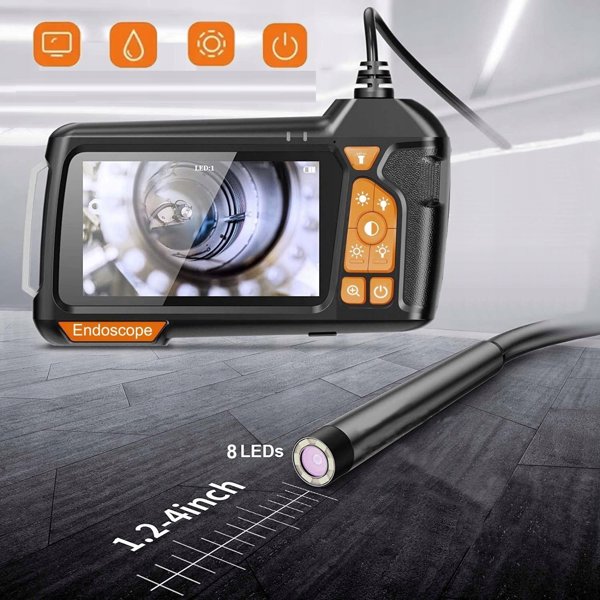 Kamera Inspekcyjna Endoskop Sztywny Elastyczny 2m Ekran Hd Ips 4.3” Ip67 / Az-m40-d