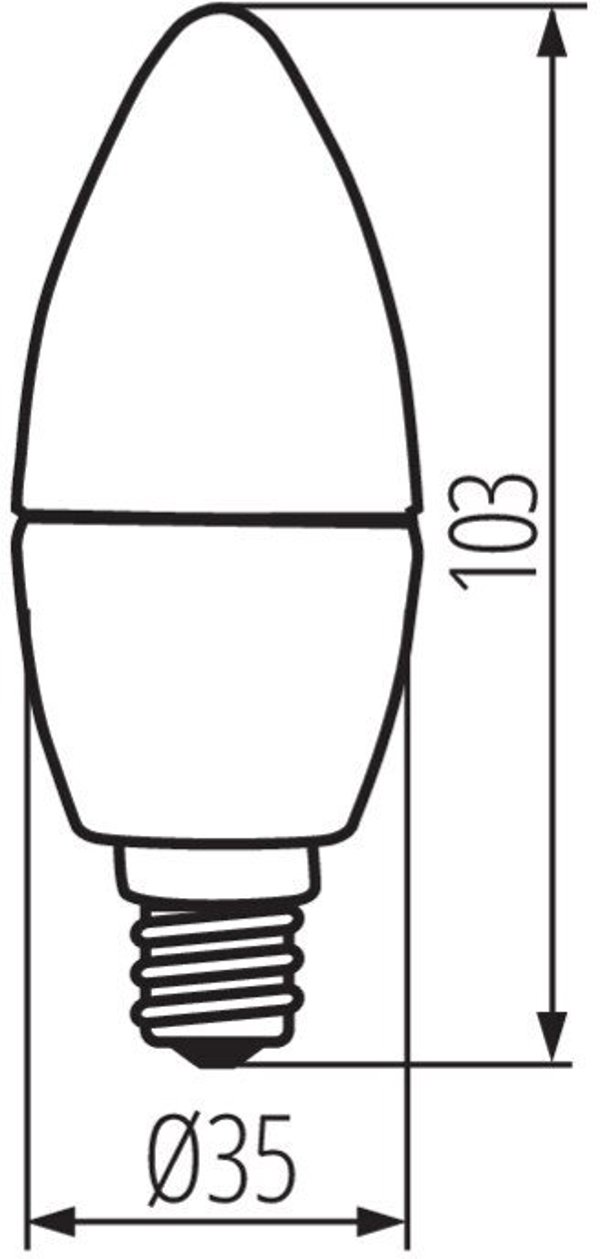 Kanlux Żarówka Led C35 N Kanlux 31308 6.5W E14 4000K 806lm biały