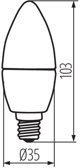 Kanlux Żarówka Led C35 N Kanlux 31308 6.5W E14 4000K 806lm biały