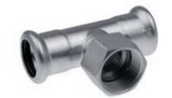 KAN-therm Τριπλό εξάρτημα (T) GW Press Inox 54x1/2x54 191702