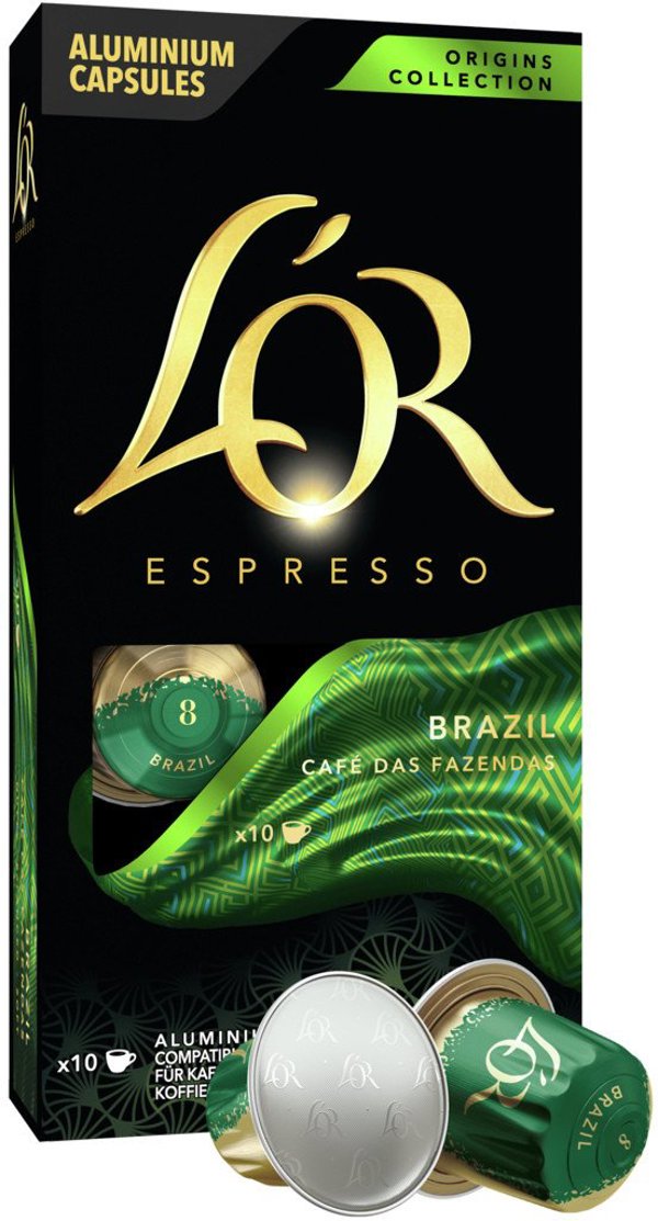 Kάψουλες Nespresso L'OR Espresso Brazil 10 τεμάχια