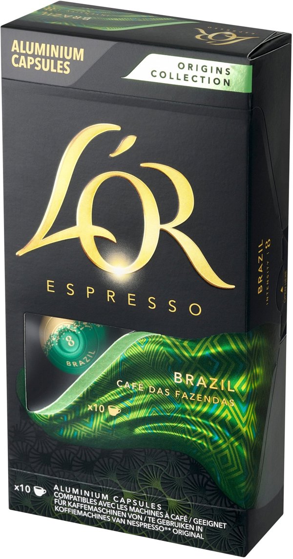 Kάψουλες Nespresso L'OR Espresso Brazil 10 τεμάχια