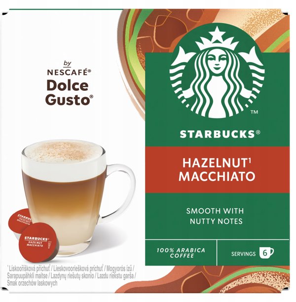 Starbucks Κάψουλες Nescafé Dolce Gusto Hazelnut Macchiato 12 τεμάχια