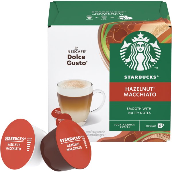Starbucks Κάψουλες Nescafé Dolce Gusto Hazelnut Macchiato 12 τεμάχια