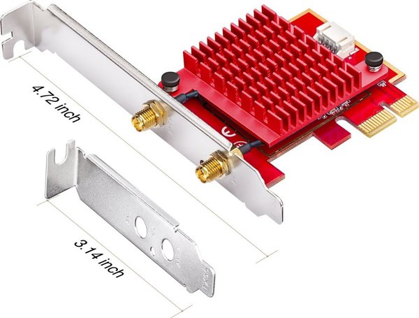 Cudy WE3000S Κάρτα Δικτύου Wi-Fi 6 AX5400 PCI-E Dual Band με Bluetooth & Ψύκτρα