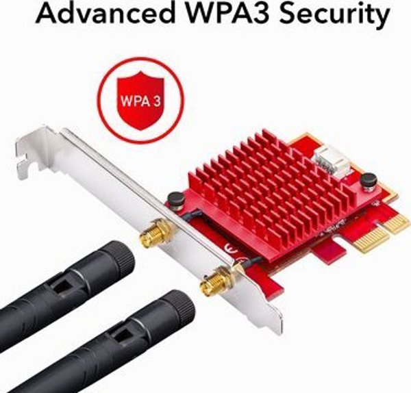 Cudy WE3000S Κάρτα Δικτύου Wi-Fi 6 AX5400 PCI-E Dual Band με Bluetooth & Ψύκτρα