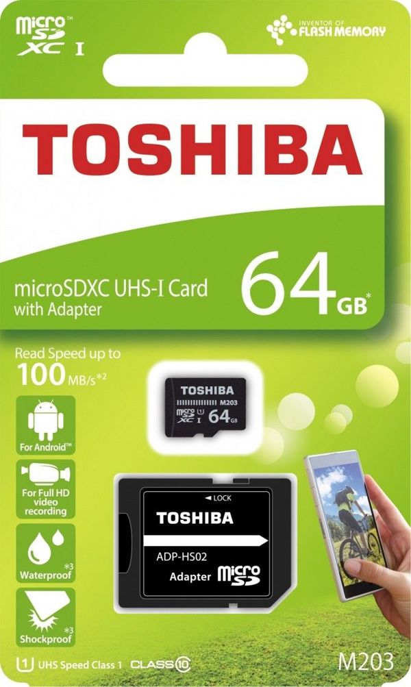 Karta Toshiba M203 MicroSDXC 64 GB Class 10 UHS-I/U1  (THN-M203K0640EA)