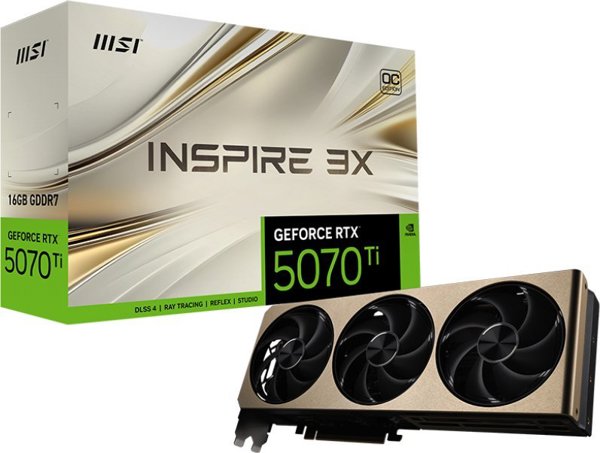 Κάρτα γραφικών MSI GeForce RTX 5070 Ti Inspire 3X OC Plus 16GB GDDR7