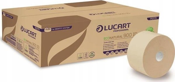 Karen Lucart EcoNatural 900 ID - Χαρτί υγείας, 2 στρώσεις, 202 μ, κυτταρίνη Fiberpack 12 ρολά