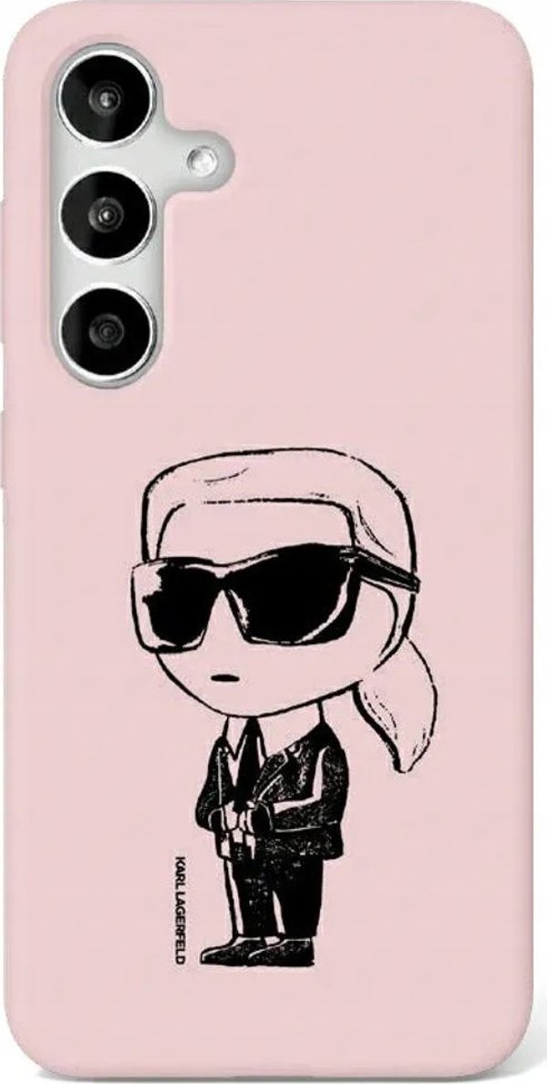 KARL LAGERFELD θήκη για SAMSUNG S25 KLHMS25SPNYKGRTP (Μαγνητική Σιλικόνη Graffiti Ikonik) ροζ