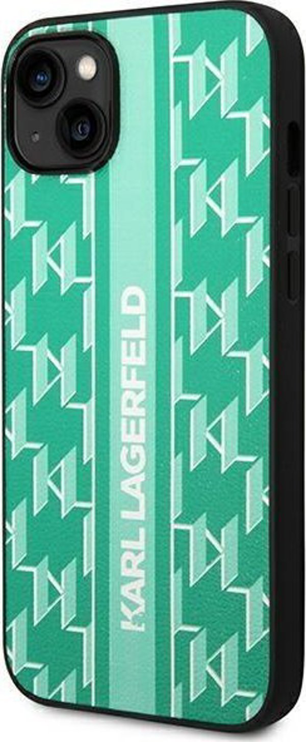 Karl Lagerfeld Etui do iPhone 14 Plus 6,7" hardcase zielony/green Monogram Stripe