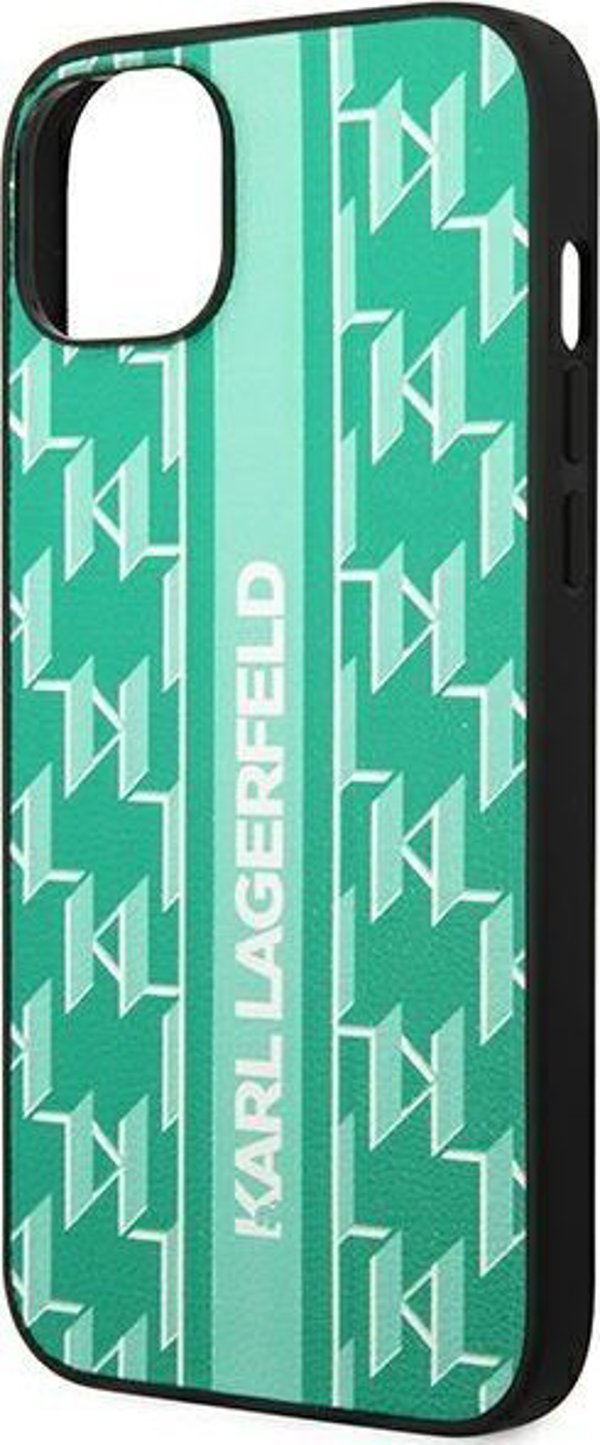 Karl Lagerfeld Etui do iPhone 14 Plus 6,7" hardcase zielony/green Monogram Stripe