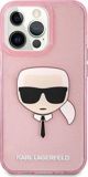 Σκληρή θήκη Karl Lagerfeld KLHCP13XKHTUGLP iPhone 13 Pro Max 6,7" ροζ Glitter Karl`s Head