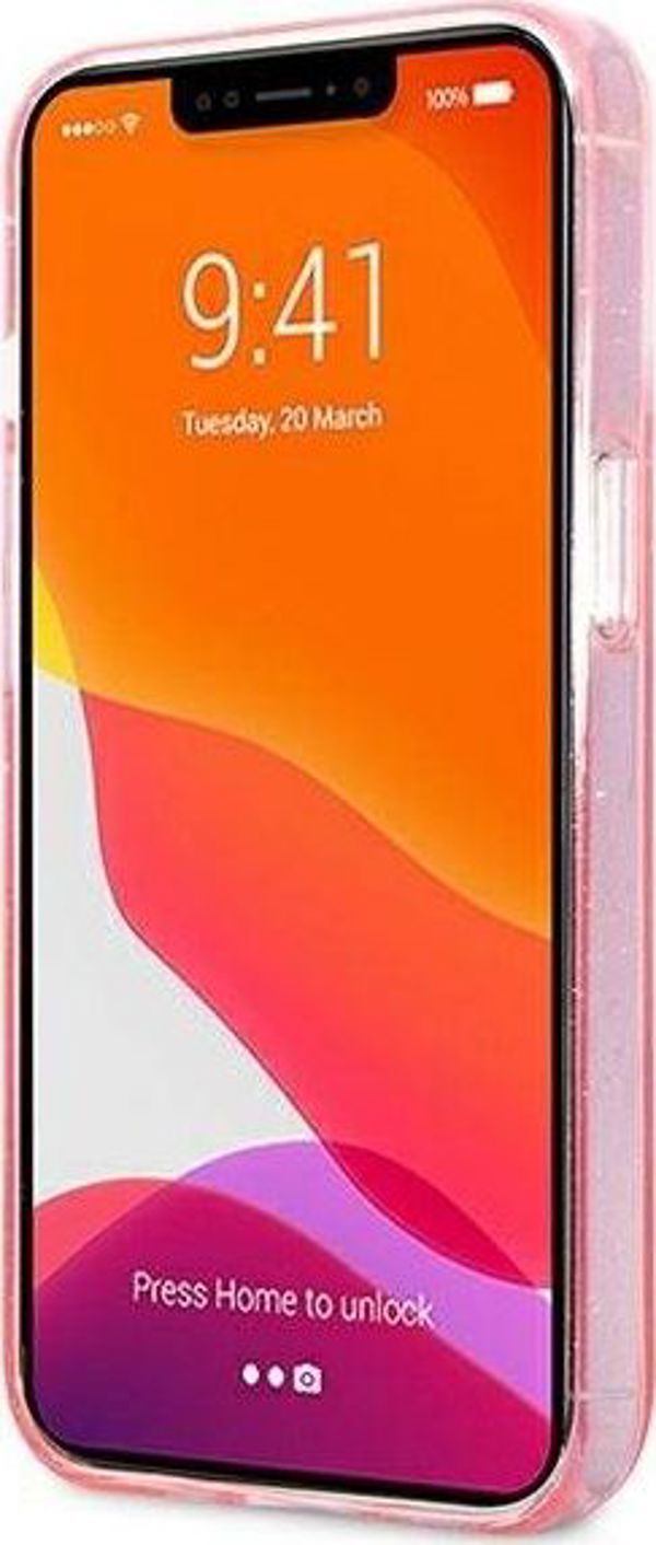 Σκληρή θήκη Karl Lagerfeld KLHCP13XKHTUGLP iPhone 13 Pro Max 6,7" ροζ Glitter Karl`s Head