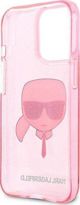 Σκληρή θήκη Karl Lagerfeld KLHCP13XKHTUGLP iPhone 13 Pro Max 6,7" ροζ Glitter Karl`s Head