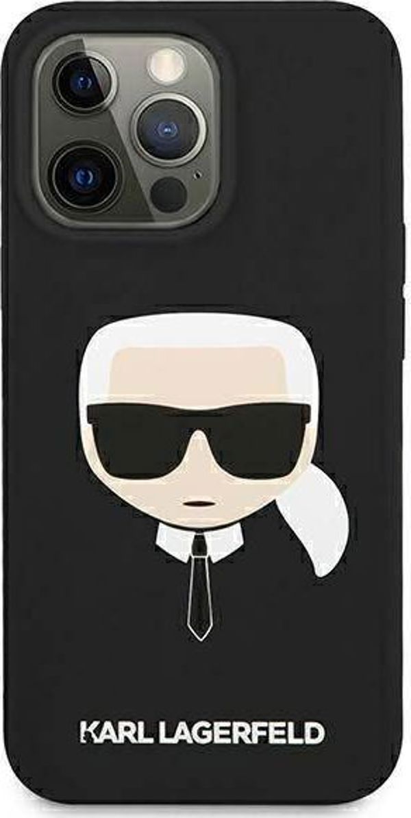 Karl Lagerfeld Karl Lagerfeld KLHCP13SSLKHBK iPhone 13 mini 5,4" μαύρη/μαύρο σκληρή θήκη Σιλικόνης Karl`s Head