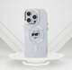 Karl Lagerfeld Karl Lagerfeld KLHMP15LHLSCHH iPhone 15   Pro 6.1" λευκό/white hardcase IML Metal Choupette Head MagSafe