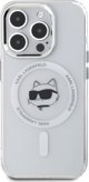 Karl Lagerfeld Karl Lagerfeld KLHMP15LHLSCHH iPhone 15   Pro 6.1" λευκό/white hardcase IML Metal Choupette Head MagSafe