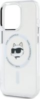 Karl Lagerfeld Karl Lagerfeld KLHMP15LHLSCHH iPhone 15   Pro 6.1" λευκό/white hardcase IML Metal Choupette Head MagSafe