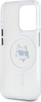 Karl Lagerfeld Karl Lagerfeld KLHMP15LHLSCHH iPhone 15   Pro 6.1" λευκό/white hardcase IML Metal Choupette Head MagSafe