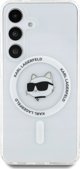 KARL LAGERFELD θήκη για SAMSUNG S25 Plus KLHMS25MHLSCHH (Μαγνητική IML Μεταλλική Κεφαλή Choupette) λευκό