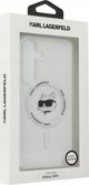 KARL LAGERFELD θήκη για SAMSUNG S25 Plus KLHMS25MHLSCHH (Μαγνητική IML Μεταλλική Κεφαλή Choupette) λευκό