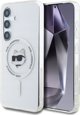 KARL LAGERFELD θήκη για SAMSUNG S25 Plus KLHMS25MHLSCHH (Μαγνητική IML Μεταλλική Κεφαλή Choupette) λευκό