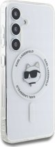 KARL LAGERFELD θήκη για SAMSUNG S25 Plus KLHMS25MHLSCHH (Μαγνητική IML Μεταλλική Κεφαλή Choupette) λευκό