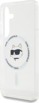 KARL LAGERFELD θήκη για SAMSUNG S25 Plus KLHMS25MHLSCHH (Μαγνητική IML Μεταλλική Κεφαλή Choupette) λευκό