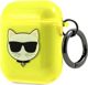 Karl Lagerfeld Θήκη AirPods 1/2 Choupette Head, Προστατευτική Θήκη, Κίτρινο