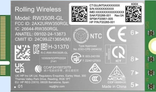 Karta sieciowa HP HP 4G LTE Modem m.2 WWAN Cat 19 Mobile Broadband Cellular (compatible with WWAN-ready EliteBook 8 X - G1i G1a - 13 14 16, Flip, ZBook 8 X Fury - G1i G1a - 14 16 18)
