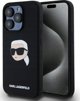 Θήκη Karl Lagerfeld KLHMP15LSKHPPLK iPhone 15 Pro 6.1" μαύρο/μαύρο σκληρή θήκη Σιλικόνη Karl Head Print MagSafe