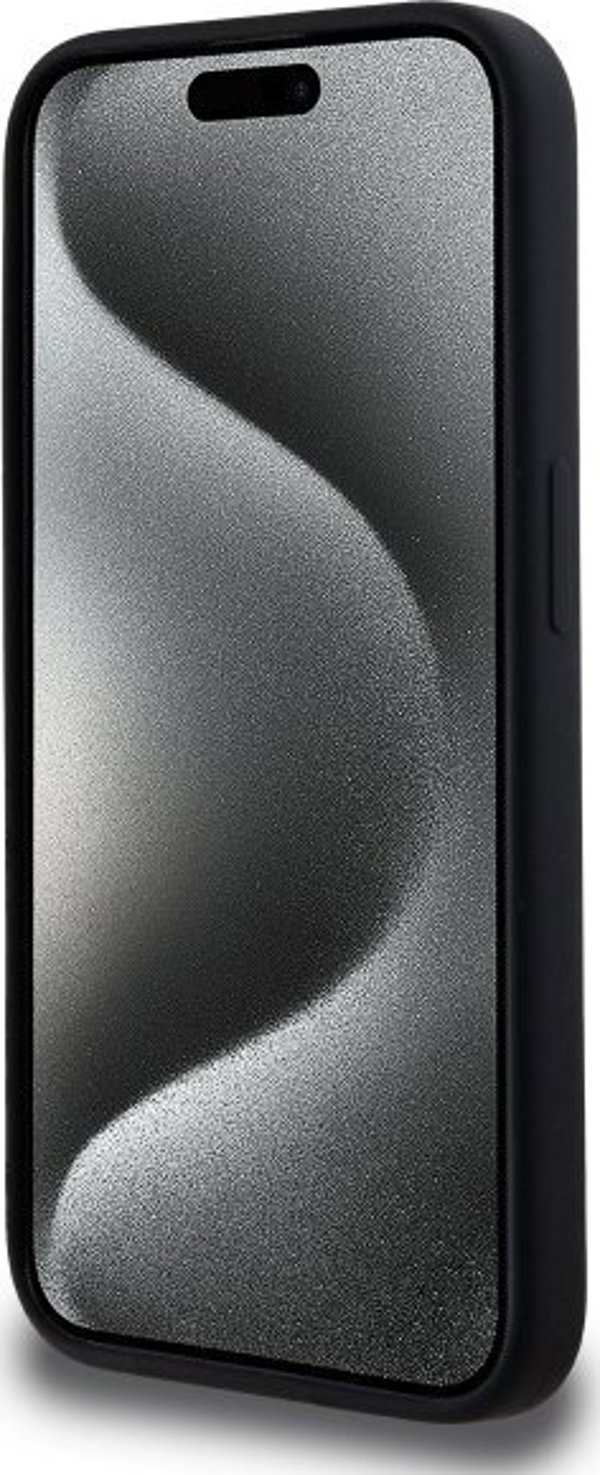 Θήκη Karl Lagerfeld KLHMP15LSKHPPLK iPhone 15 Pro 6.1" μαύρο/μαύρο σκληρή θήκη Σιλικόνη Karl Head Print MagSafe