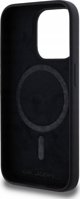 Θήκη Karl Lagerfeld KLHMP15LSKHPPLK iPhone 15 Pro 6.1" μαύρο/μαύρο σκληρή θήκη Σιλικόνη Karl Head Print MagSafe
